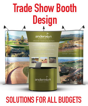 complete trade show booth design, curve walls, banners, backdrops, literature stands, interactive games and more. Professional graphics and printing supplier in Mesa, Phoenix Arizona, AZ
