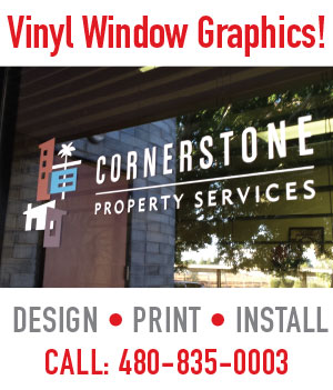store front signs for business, window lettering, cut vinyl application in Mesa, Tempe, Chandler, Gilbert AZ