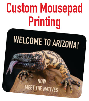 Custom printing on mousepads, iphones and more. Tower Media Group is a local Mesa, Gilbert, Chandler area dye sublimation printer